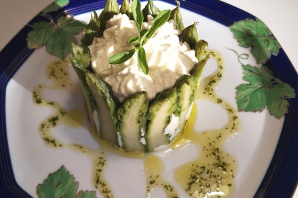 Charlottine d'asperges vertes