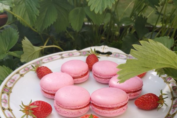 Macarons à la fraise