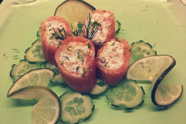 Makis de saumon fumé en rémoulade